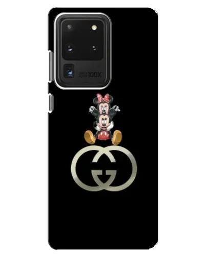 Чехол для Samsung Galaxy S20 Ultra с картинкой «Минни Маус на лого»