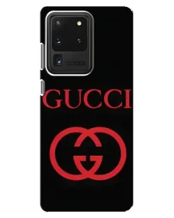 Чехол для Samsung Galaxy S20 Ultra с картинкой «Gucci — красный логотип» Чехол для Samsung Galaxy S20 Ultra с картинкой «Gucci — красный логотип»