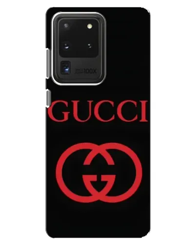 Чехол для Samsung Galaxy S20 Ultra с картинкой «Gucci — красный логотип»