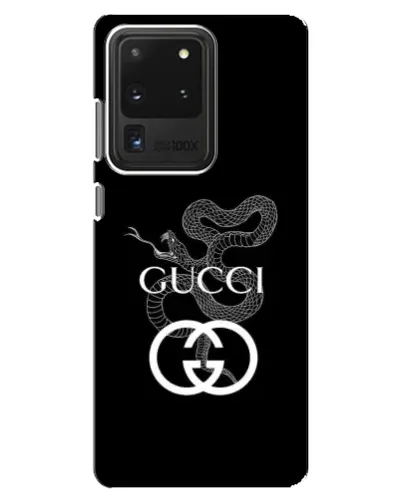 Чехол для Samsung Galaxy S20 Ultra с картинкой «Gucci — серебряная змея»