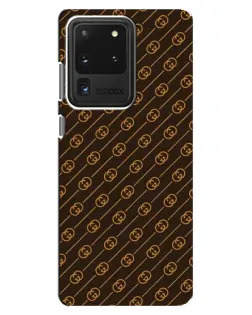 Чехол для Samsung Galaxy S20 Ultra с картинкой «Gucci — золотые диагонали» Чехол для Samsung Galaxy S20 Ultra с картинкой «Gucci — золотые диагонали»