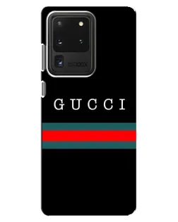 Чехол для Samsung Galaxy S20 Ultra с картинкой «Gucci — красный пояс» Чехол для Samsung Galaxy S20 Ultra с картинкой «Gucci — красный пояс»
