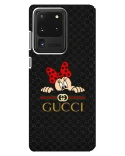 Чехол для Samsung Galaxy S20 Ultra с картинкой «Минни Маус Gucci — черный» Чехол для Samsung Galaxy S20 Ultra с картинкой «Минни Маус Gucci — черный»