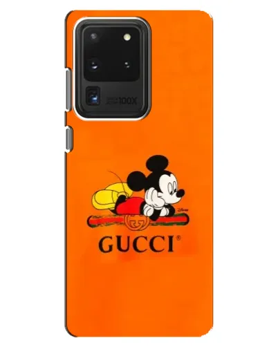 Чехол для Samsung Galaxy S20 Ultra с картинкой «Микки Маус Gucci — оранж» Чехол для Samsung Galaxy S20 Ultra с картинкой «Микки Маус Gucci — оранж»
