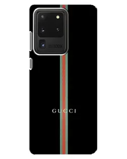 Чехол для Samsung Galaxy S20 Ultra с картинкой «Gucci — строгая линия» Чехол для Samsung Galaxy S20 Ultra с картинкой «Gucci — строгая линия»