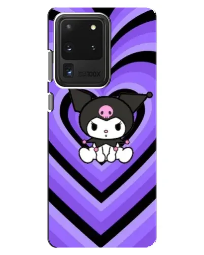 Чехол для Samsung Galaxy S20 Ultra с картинкой «Kuromi и фиолетовые сердца»