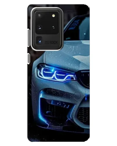 Чехол для Samsung Galaxy S20 Ultra с картинкой «Взгляд BMW с синими фарами» Чехол для Samsung Galaxy S20 Ultra с картинкой «Взгляд BMW с синими фарами»