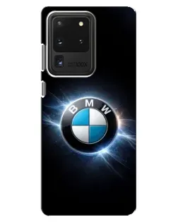 Чехол для Samsung Galaxy S20 Ultra с картинкой «BMW — неоновое сияние» Чехол для Samsung Galaxy S20 Ultra с картинкой «BMW — неоновое сияние»