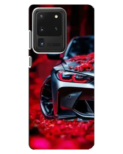 Чехол для Samsung Galaxy S20 Ultra с картинкой «Спортивная BMW и цветы» Чехол для Samsung Galaxy S20 Ultra с картинкой «Спортивная BMW и цветы»