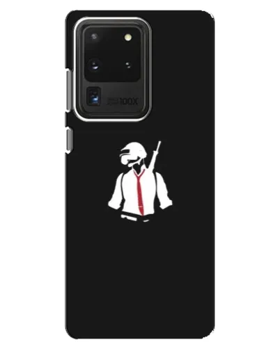 Чехол для Samsung Galaxy S20 Ultra с картинкой «PUBG — силуэт воина» Чехол для Samsung Galaxy S20 Ultra с картинкой «PUBG — силуэт воина»