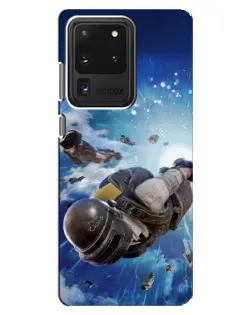 Чехол для Samsung Galaxy S20 Ultra с картинкой «Десант PUBG — прыжок» Чехол для Samsung Galaxy S20 Ultra с картинкой «Десант PUBG — прыжок»