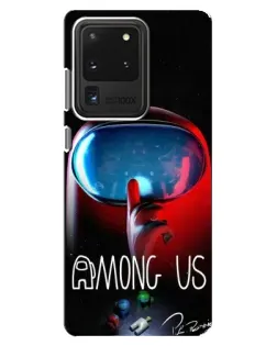 Чехол для Samsung Galaxy S20 Ultra с картинкой «Красный импостер — макро» Чехол для Samsung Galaxy S20 Ultra с картинкой «Красный импостер — макро»