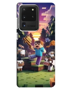 Чехол для Samsung Galaxy S20 Ultra с картинкой «Стив на ферме» Чехол для Samsung Galaxy S20 Ultra с картинкой «Стив на ферме»