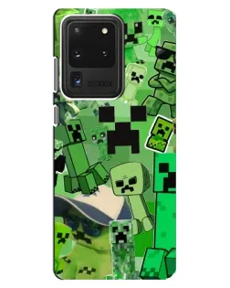 Чехол для Samsung Galaxy S20 Ultra с картинкой «Криперы Minecraft» Чехол для Samsung Galaxy S20 Ultra с картинкой «Криперы Minecraft»