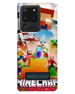 Чехол для Samsung Galaxy S20 Ultra с картинкой «Minecraft герои игры» Чехол для Samsung Galaxy S20 Ultra с картинкой «Minecraft герои игры»