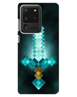 Чехол для Samsung Galaxy S20 Ultra с картинкой «Алмазный меч неон» Чехол для Samsung Galaxy S20 Ultra с картинкой «Алмазный меч неон»