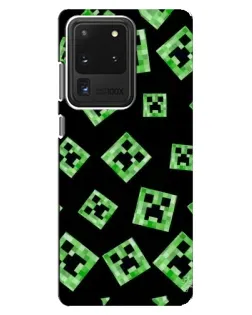 Чехол для Samsung Galaxy S20 Ultra с картинкой «Паттерн с криперами» Чехол для Samsung Galaxy S20 Ultra с картинкой «Паттерн с криперами»