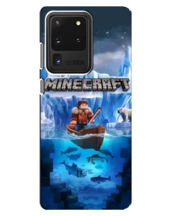 Чехол для Samsung Galaxy S20 Ultra с картинкой «Minecraft ледяной мир» Чехол для Samsung Galaxy S20 Ultra с картинкой «Minecraft ледяной мир»