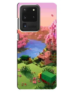 Чехол для Samsung Galaxy S20 Ultra с картинкой «Розовое дерево Minecraft» Чехол для Samsung Galaxy S20 Ultra с картинкой «Розовое дерево Minecraft»