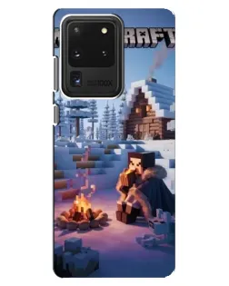 Чехол для Samsung Galaxy S20 Ultra с картинкой «Зимний Minecraft» Чехол для Samsung Galaxy S20 Ultra с картинкой «Зимний Minecraft»