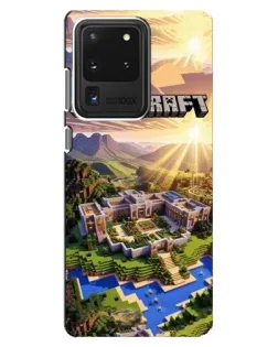 Чехол для Samsung Galaxy S20 Ultra с картинкой «Minecraft панорама» Чехол для Samsung Galaxy S20 Ultra с картинкой «Minecraft панорама»