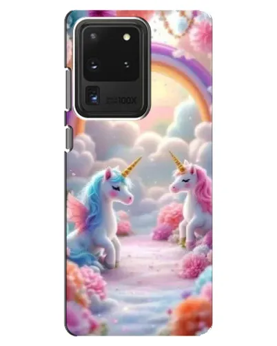 Чехол для Samsung Galaxy S20 Ultra с картинкой «Радуга и единороги» Чехол для Samsung Galaxy S20 Ultra с картинкой «Радуга и единороги»