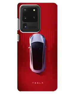 Чехол для Samsung Galaxy S20 Ultra с картинкой «Tesla Top View» Чехол для Samsung Galaxy S20 Ultra с картинкой «Tesla Top View»