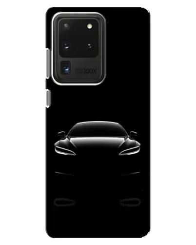 Чехол для Samsung Galaxy S20 Ultra с картинкой «Силуэт Tesla Night»
