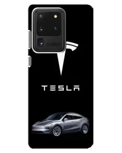 Чехол для Samsung Galaxy S20 Ultra с картинкой «Tesla Model Y» Чехол для Samsung Galaxy S20 Ultra с картинкой «Tesla Model Y»