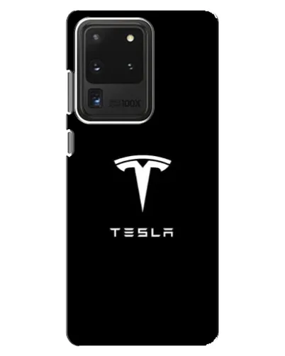 Чехол для Samsung Galaxy S20 Ultra с картинкой «Tesla White Logo»