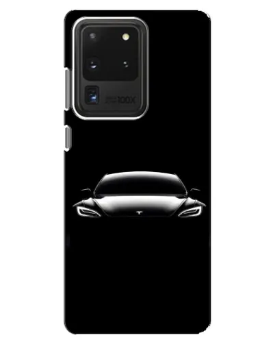 Чехол для Samsung Galaxy S20 Ultra с картинкой «Фары Tesla Night»