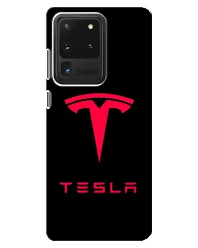 Чехол для Samsung Galaxy S20 Ultra с картинкой «Tesla Red Logo»
