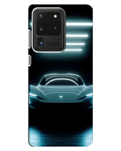 Чехол для Samsung Galaxy S20 Ultra с картинкой «Tesla в неоне»