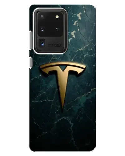 Чехол для Samsung Galaxy S20 Ultra с картинкой «Мраморная Tesla Gold»