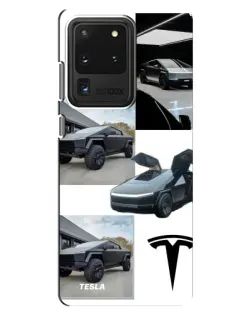 Чехол для Samsung Galaxy S20 Ultra с картинкой «Коллаж Cybertruck Tesla» Чехол для Samsung Galaxy S20 Ultra с картинкой «Коллаж Cybertruck Tesla»