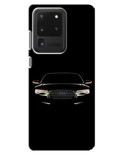 Чехол для Samsung Galaxy S20 Ultra с картинкой «Audi — ночной контур» Чехол для Samsung Galaxy S20 Ultra с картинкой «Audi — ночной контур»