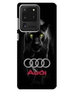 Чехол для Samsung Galaxy S20 Ultra с картинкой «Пантера и Audi» Чехол для Samsung Galaxy S20 Ultra с картинкой «Пантера и Audi»