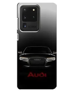 Чехол для Samsung Galaxy S20 Ultra с картинкой «Audi — градиентный контур» Чехол для Samsung Galaxy S20 Ultra с картинкой «Audi — градиентный контур»