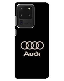Чехол для Samsung Galaxy S20 Ultra с картинкой «Audi — золотой логотип» Чехол для Samsung Galaxy S20 Ultra с картинкой «Audi — золотой логотип»