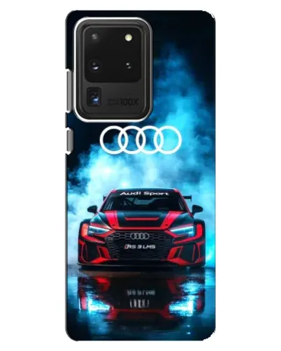 Чехол для Samsung Galaxy S20 Ultra с картинкой «Audi Sport — неон»