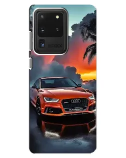 Чехол для Samsung Galaxy S20 Ultra с картинкой «Audi — закат» Чехол для Samsung Galaxy S20 Ultra с картинкой «Audi — закат»
