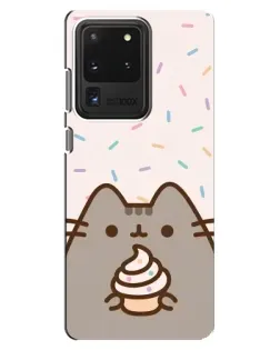 Чехол для Samsung Galaxy S20 Ultra с картинкой «Пушин с кексом» Чехол для Samsung Galaxy S20 Ultra с картинкой «Пушин с кексом»