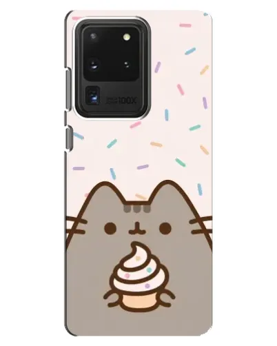 Чехол для Samsung Galaxy S20 Ultra с картинкой «Пушин с кексом»
