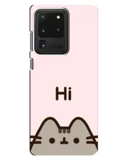 Чехол для Samsung Galaxy S20 Ultra с картинкой «Пушин говорит Hi» Чехол для Samsung Galaxy S20 Ultra с картинкой «Пушин говорит Hi»