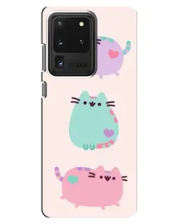 Чехол для Samsung Galaxy S20 Ultra с картинкой «Pusheen трио» Чехол для Samsung Galaxy S20 Ultra с картинкой «Pusheen трио»