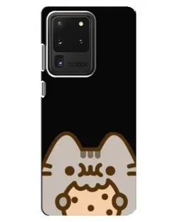 Чехол для Samsung Galaxy S20 Ultra с картинкой «Пушин на черном» Чехол для Samsung Galaxy S20 Ultra с картинкой «Пушин на черном»