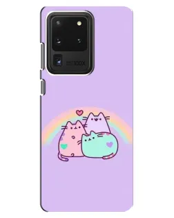 Чехол для Samsung Galaxy S20 Ultra с картинкой «Радужные Пушины» Чехол для Samsung Galaxy S20 Ultra с картинкой «Радужные Пушины»