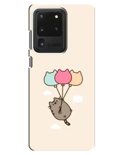 Чехол для Samsung Galaxy S20 Ultra с картинкой «Пушин на шариках» Чехол для Samsung Galaxy S20 Ultra с картинкой «Пушин на шариках»