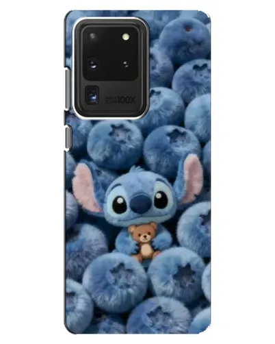 Чехол для Samsung Galaxy S20 Ultra с картинкой «Стич и голубика» Чехол для Samsung Galaxy S20 Ultra с картинкой «Стич и голубика»
