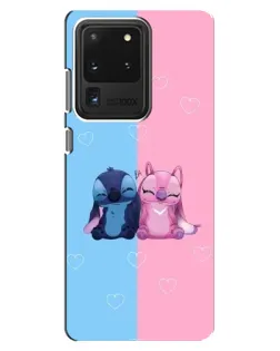 Чехол для Samsung Galaxy S20 Ultra с картинкой «Stitch и Angel Love»